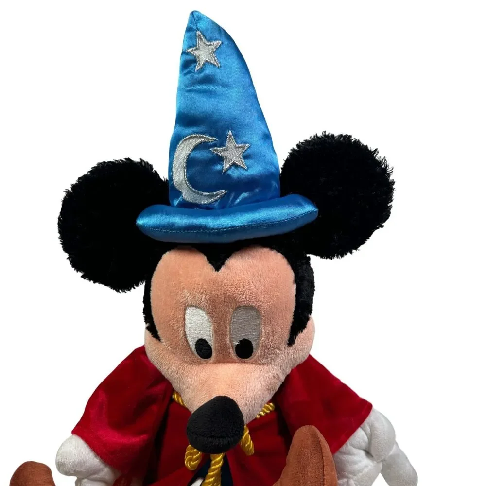 Disneyland Plush Sorcerer Fantasia Mickey Mouse Plush 24” Wizard Toy Walt Disney